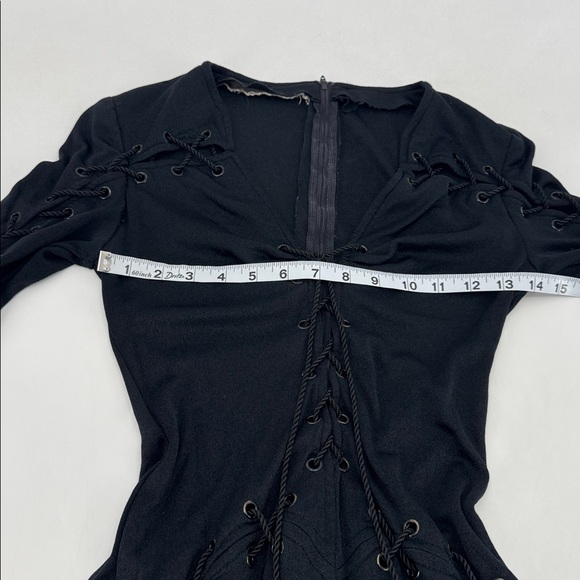 Vintage Y2K Goth Avant Garde Whimsigoth Cosplay Cut Out Corset Dress - Picture 10 of 16